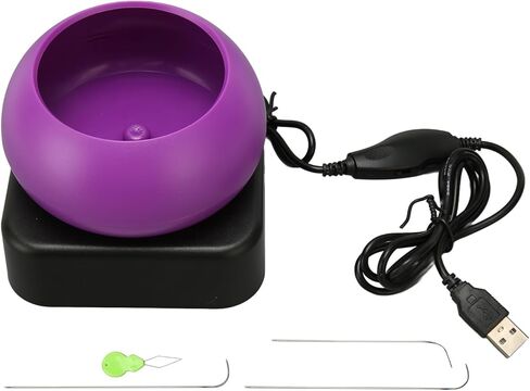 plplaaoo Electric Bead Spinner Bowl Adjustable Speed CW CCW Rotation USB Powered Electric Bead Maker for Bracelet Necklace Jewelry Making DIY Craft Kit Plastic 11cm x 11cm x 9cm in Saudi Arabia