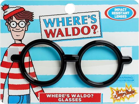 Sun-Staches Official Where's Waldo Glasses, Costume Accessory, One Size Fits Most in Saudi Arabia