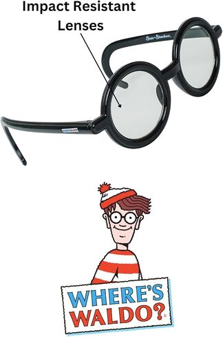 Sun-Staches Official Where's Waldo Glasses, Costume Accessory, One Size Fits Most in Saudi Arabia