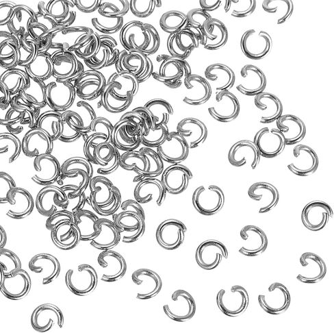 MECCANIXITY Open Jump Rings,3.6mmx6mm 316 Stainless Steel Split O Jump Rings Connector 1.2mm Thick Jewelry Making Supplies for Bracelet Necklace Pendant DIY,Pack of 110 in Saudi Arabia