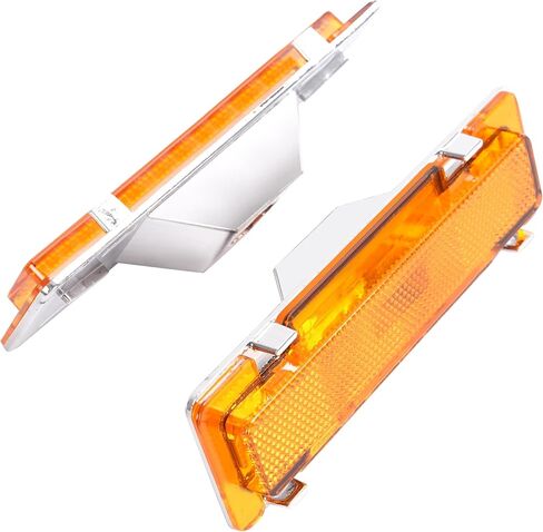 HECASA Pair Front Side Marker Light Compatible with 1982-1992 Chevy Chevrolet Camaro Pontiac Firebird Replacement for GM2550118 GM2551110 Marker Lamp Driver&Passenger Side - Yellow Lens in Saudi Arabia