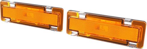 HECASA Pair Front Side Marker Light Compatible with 1982-1992 Chevy Chevrolet Camaro Pontiac Firebird Replacement for GM2550118 GM2551110 Marker Lamp Driver&Passenger Side - Yellow Lens in Saudi Arabia