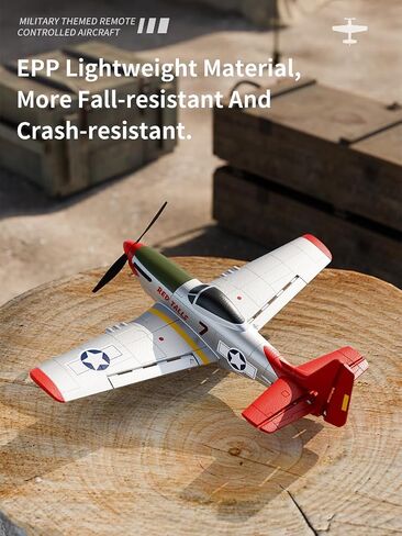 P51 RC Plane 4 Channel Remote Control Airplane with Aileron/Aerobatic/3Level FC/Gyro Stabilizer Easy Control for Boys Adults Beginners Best Mustang RC Airplane Fighter Glider Gift for Kids Youths 8-16 in Saudi Arabia