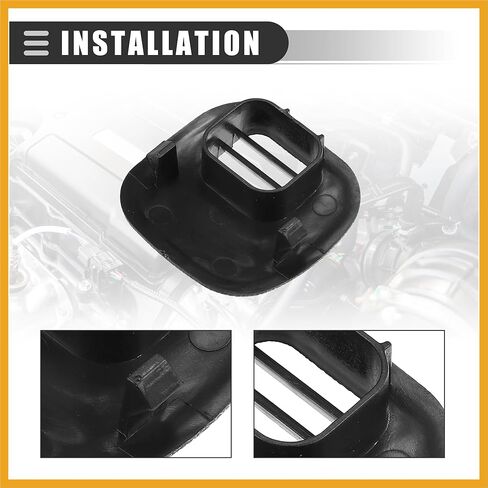 غطاء مستشعر درجة حرارة الهواء، لوحة تنفيس مركز الشبكة، لسيارة شيفروليه كورفيت 5.7 لتر 1997-2004، بلاستيك، 10268306، استبدال أسود in Kuwait