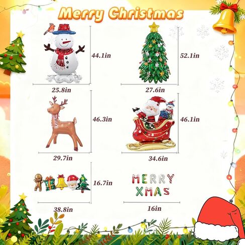 بالونات عيد الميلاد للزينة مع بالونات شجرة عيد الميلاد، رسائل عيد الميلاد، سانتا كلوز، رجل الثلج، بالون رقائق الزنجبيل لعيد الميلاد تحت عنوان لوازم ديكور حفلات العطلات in Saudi Arabia