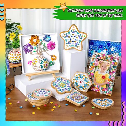 Joyclub DIY Vase Mosaic Painting Kit Mosaic Kits for Adults and Kids with Vase Flower Creativity Handmade Arts and Crafts Mosaic Making Projects Supplies Christmas Gifts Home Room Decor in Saudi Arabia