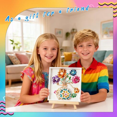 Joyclub DIY Vase Mosaic Painting Kit Mosaic Kits for Adults and Kids with Vase Flower Creativity Handmade Arts and Crafts Mosaic Making Projects Supplies Christmas Gifts Home Room Decor in Saudi Arabia