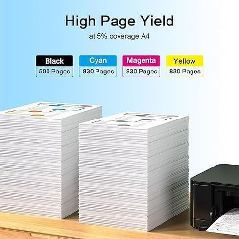 Remanufactured Epson 312XL Ink Cartridges Work with Epson Expression Photo XP-15000 Printer (2 Yellow) in Saudi Arabia