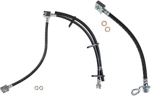 Rear Brake Hose, 2PC Brake Line Hose Replacement Brake Hydraulic Hose for E-150 2007-2007 for E-250 2003-2007 for E-250 Econoline 2000-2002 for E-350 Club Wagon 2003-2005 in Saudi Arabia