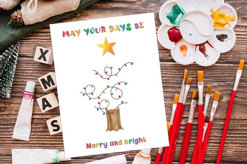 10 قطع من حزمة الأعمال الفنية لبصمة اليد لعيد الميلاد، مجموعة تذكار لبصمة اليد مقاس 8.5 × 11 بوصة للعائلة والفصول الدراسية، وأنشطة الحرف اليدوية التذكارية، وديكور منزل عيد الميلاد، وتفضلات حفلات الشتاء للعائلة - 8 in Kuwait