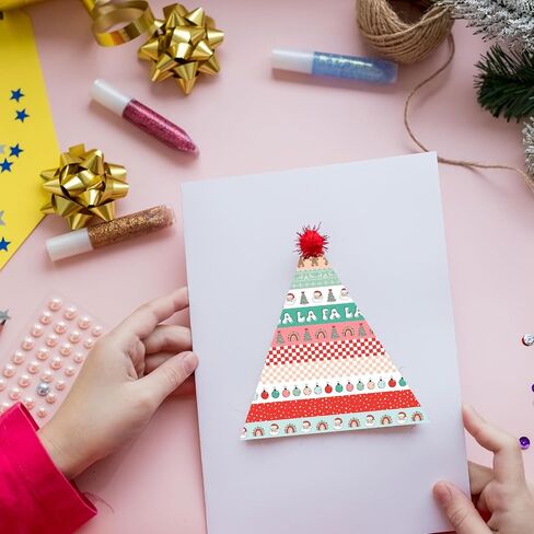 12 Rolls Christmas Boho Washi Tape Masking Tape Set Cute Santa Tree Gingerbread Man Wrapping Paper Tapes for Xmas Holiday Scrapbook Journal DIY Art Crafts in Saudi Arabia