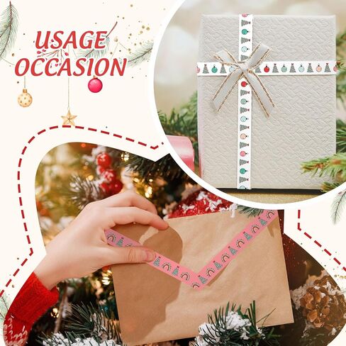 12 Rolls Christmas Boho Washi Tape Masking Tape Set Cute Santa Tree Gingerbread Man Wrapping Paper Tapes for Xmas Holiday Scrapbook Journal DIY Art Crafts in Saudi Arabia