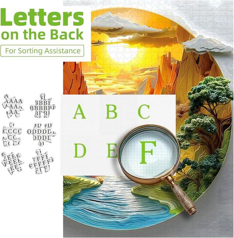 عيد الميلاد 500 قطعة بانوراما الألغاز للبالغين عطلة المشهد لغز مع رسائل على الظهر جوارب شجرة احتفالية الموقد المشهد متعة الألغاز العائلية هدية للبالغين كبار السن (20 "× 20") in Kuwait