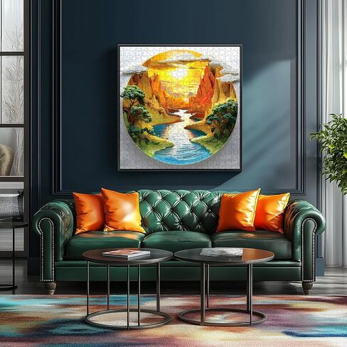 عيد الميلاد 500 قطعة بانوراما الألغاز للبالغين عطلة المشهد لغز مع رسائل على الظهر جوارب شجرة احتفالية الموقد المشهد متعة الألغاز العائلية هدية للبالغين كبار السن (20 "× 20") in Kuwait