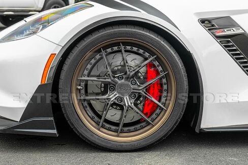 Replacement for 2014-2019 Chevrolet Corvette C7 All Models | GM Factory XL Extended Style Front Side Splash Guards Mud Flap Pair (ABS Plastic - Plastic Black) in Saudi Arabia