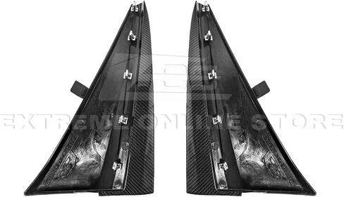 Replacement for 2014-2019 Chevrolet Corvette C7 All Models | GM Factory XL Extended Style Front Side Splash Guards Mud Flap Pair (ABS Plastic - Plastic Black) in Saudi Arabia