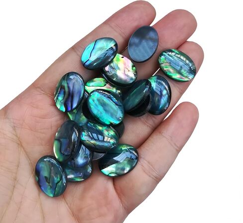 7 قطعة فلوريت البيضاوي كبوشن مسطح كريستال حجر الأحجار الكريمة الخرز لصنع المجوهرات لتقوم بها بنفسك ، 18x13 مللي متر in Kuwait