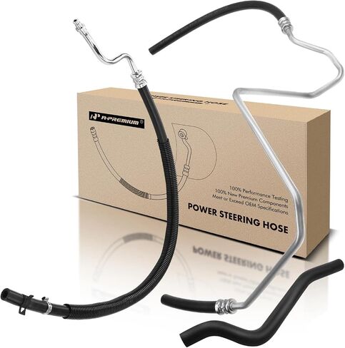 مجموعة خط خرطوم التوجيه والإرجاع لخرطوم التوجيه الممتاز A-Premium متوافقة مع Ford F-150 F150 2004-2008 Lincoln Mark LT 2006-2008 5.4L 3-PC Set in Kuwait