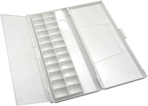 SEWACC Foldable Watercolor Palette Box with Lightweight Color Mixing Case for Artists Students Portable Painting Palette for Travel and Craft Use in Saudi Arabia