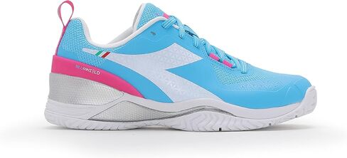 Diadora Women's Blushield Torneo 2 Clay Tennis Shoes White and Blueprint in Kuwait