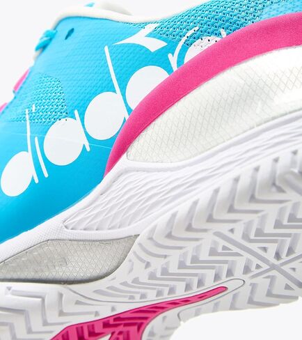 Diadora Women's Blushield Torneo 2 Clay Tennis Shoes White and Blueprint in Kuwait