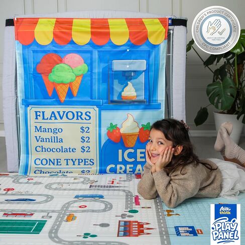 Milk & Think Kids Toddler Play Panel, Role Play Toy, Montessori Inspired Play Panel, Quick Door Hang with Suction Cups (Soccer Tournament) in Saudi Arabia