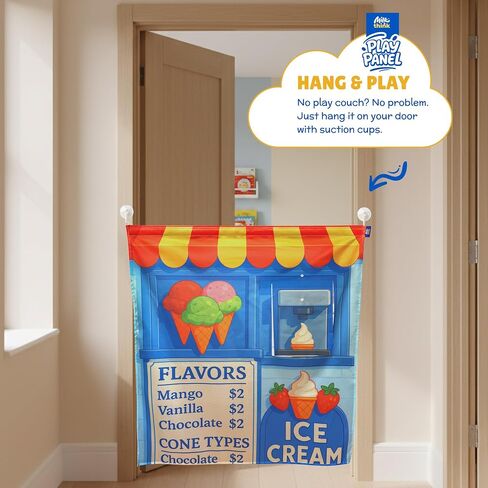 Milk & Think Kids Toddler Play Panel, Role Play Toy, Montessori Inspired Play Panel, Quick Door Hang with Suction Cups (Soccer Tournament) in Saudi Arabia
