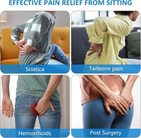 Donut Pillow, Donut Cushion for Tailbone Pain Relief and Hemorrhoids, Donut Seat Cushion for Coccyx, Sciatica, Surgery and Postpartum, Hemorrhoid Pillow for Long Sitting Office Workers, Car Drivers in Saudi Arabia