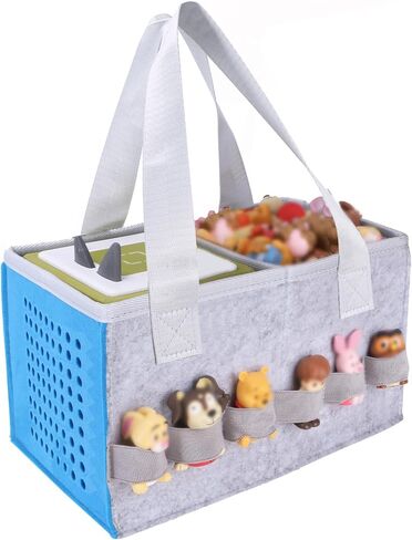 حافظة لمجموعة Toniebox Starter Set، حقيبة تخزين محمولة للسفر مع مقبض لمجموعة Toniebox Starter وتمثال صغير، حقيبة حمل لمشغل الصوت (أزرق) in Saudi Arabia