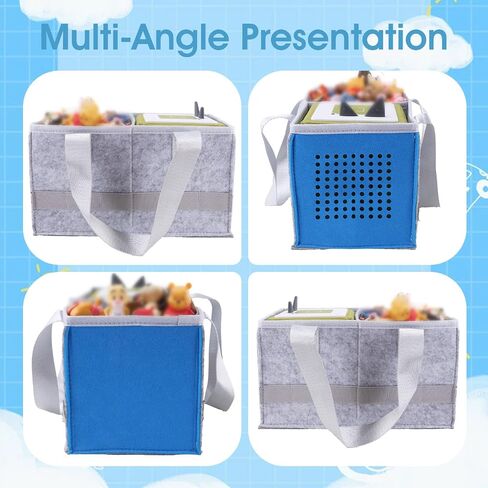 حافظة لمجموعة Toniebox Starter Set، حقيبة تخزين محمولة للسفر مع مقبض لمجموعة Toniebox Starter وتمثال صغير، حقيبة حمل لمشغل الصوت (أزرق) in Saudi Arabia