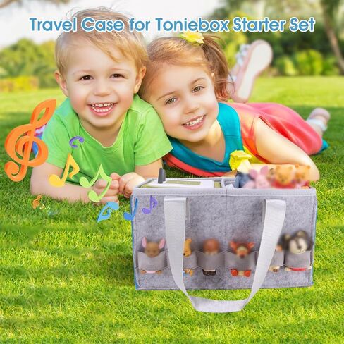 حافظة لمجموعة Toniebox Starter Set، حقيبة تخزين محمولة للسفر مع مقبض لمجموعة Toniebox Starter وتمثال صغير، حقيبة حمل لمشغل الصوت (أزرق) in Saudi Arabia