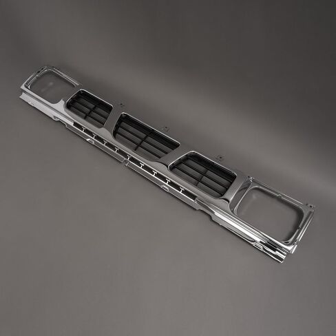 الشبكة الأمامية متوافقة مع 1994 Nissan D21 XE 1993 1994 Nissan D21 Base SE 1995-1997 Nissan Pickup Base SE XE لاستبدال 6231055G10 NI1200116 Chrome Bumper Grill Plastic (ABS) فضي in Saudi Arabia
