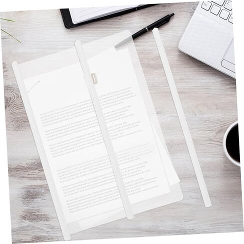 20Pcs Transparent Document Binding Bars for Reports and Files Easy Slide Grip Design for School and Office High Capacity Storage and Protection Multiuse Organizer in Saudi Arabia