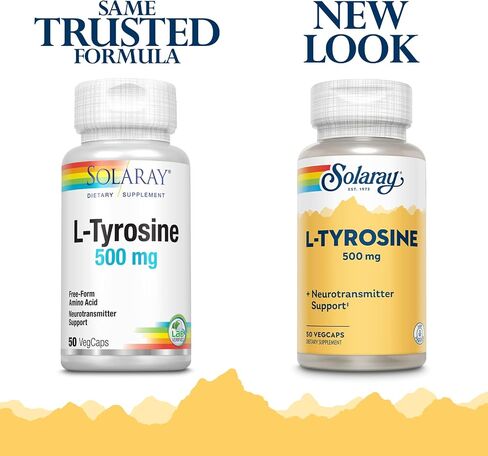 SOLARAY L-Tyrosine Veg Cap (Btl-Plastic) 500mg | 50ct in Saudi Arabia