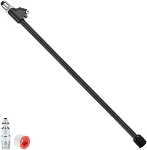 QWORK Air Chuck, 1/4" FNPT 12" Extended Reach Dual Head Air Chuck, 2-Way Connect Straight Tire Air Chuck in Saudi Arabia