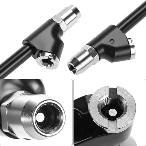 QWORK Air Chuck, 1/4" FNPT 12" Extended Reach Dual Head Air Chuck, 2-Way Connect Straight Tire Air Chuck in Saudi Arabia