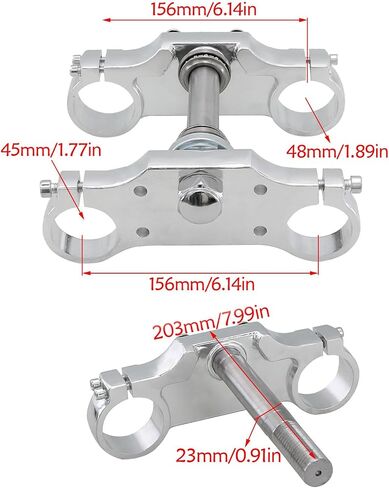 45/48mm Front Fork Triple Tree Clamp Steering Stem Aluminum Triple Tree for Dirt Pit Bike Trail Monkey Bike SSR Taotao Apollo RFZ CRF50 CRF70 XR50 XR70 50cc–150cc in Saudi Arabia