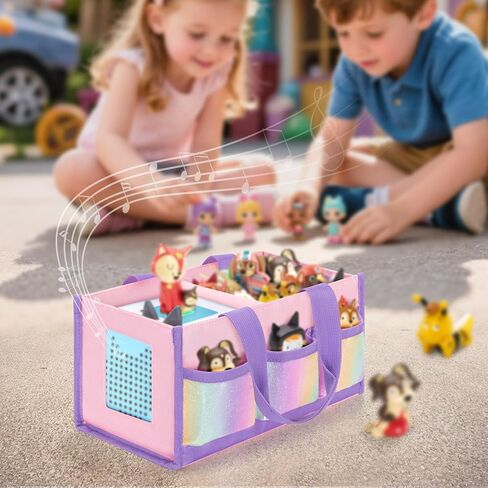 حقيبة حمل متوافقة مع Toniebox 2/1، حقيبة مقبض لمجموعة مشغلات الصوت، جيوب تخزين الملحقات للأشكال والكابلات، تصميم جانبي مجوف لتشغيل الموسيقى مباشرة، أزرق، حافظة فقط in Saudi Arabia