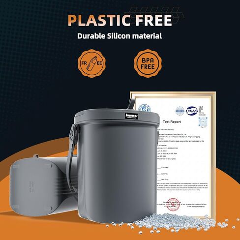 Surume 2 Gallon Silicon Car Trash Can with Lid - 100% Leak-Proof Trash Bin, Waterproof Garbage Can, Gifts for Men and Women in Saudi Arabia