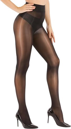 ARRUSA Women's Super Sexy Shiny Sheer Control Top Footed Tights Silk Stockings Ultra Shimmery High Waist Pantyhose…… in Kuwait