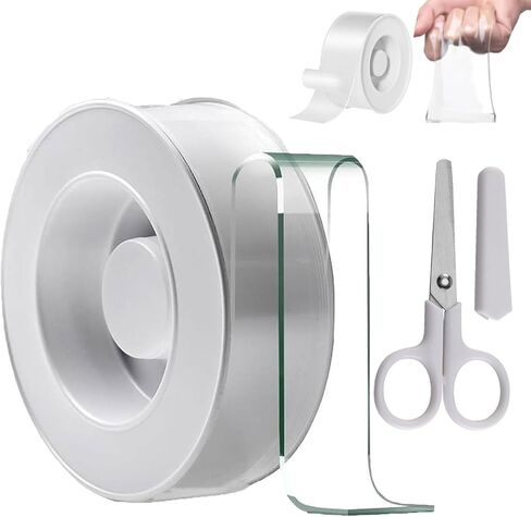 Extra Large Double Sided Tape Heavy Duty, Clear & Tough Nano Tape, Multipurpose Mounting Tape for Walls, Carpet, Rugs, Posters – Reusable, No-Residue (1Pcs) in Saudi Arabia