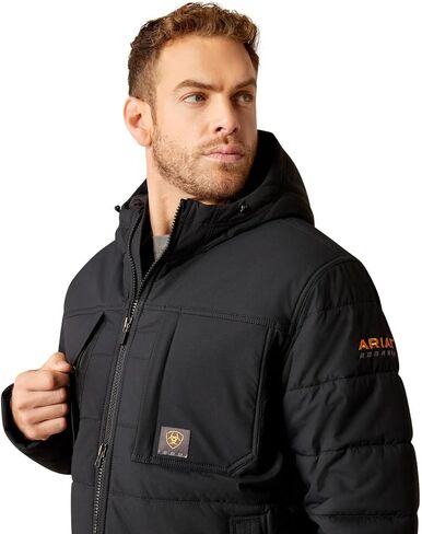 ARIAT Men's Rebar Valiant Stretch Canvas Water Resistant Insulated Jacket in Saudi Arabia