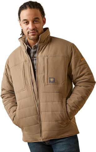 ARIAT Men's Rebar Valiant Stretch Canvas Water Resistant Insulated Jacket in Saudi Arabia