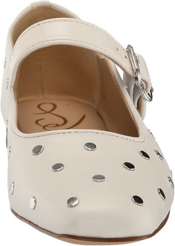 Sam Edelman Women's Michaela Stud Mary Jane Flat, Black Leather, 6 in Saudi Arabia