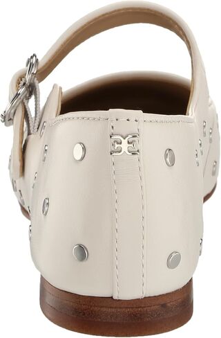 Sam Edelman Women's Michaela Stud Mary Jane Flat, Black Leather, 6 in Saudi Arabia