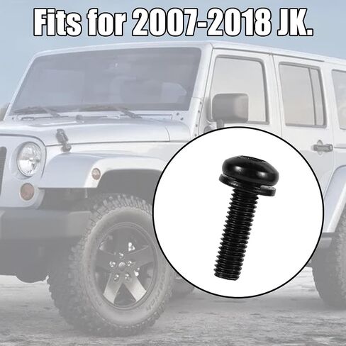 10 قطع مسامير براغي M8 x 1.25، فولاذ عالي القوة متوافق مع 2007-2018 JK M8x1.25 جزء ملحقات بولت أسود لمفصلات أبواب إطار الزجاج الأمامي، قفص صلب، المصابيح الخلفية، المصابيح الأمامية، دعامة LED in Kuwait