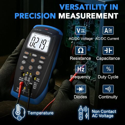 Multimeter Tester TRMS 6000 Counts, Voltage Meter with NCV, Backlight, Data Hold, Auto Off - Measures AC/DC Voltage/Current, Resistance, Capacitance, Continuity for HVAC, Home & DIY (Orange) in Saudi Arabia