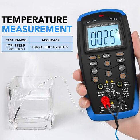 Multimeter Tester TRMS 6000 Counts, Voltage Meter with NCV, Backlight, Data Hold, Auto Off - Measures AC/DC Voltage/Current, Resistance, Capacitance, Continuity for HVAC, Home & DIY (Orange) in Saudi Arabia