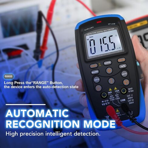 Multimeter Tester TRMS 6000 Counts, Voltage Meter with NCV, Backlight, Data Hold, Auto Off - Measures AC/DC Voltage/Current, Resistance, Capacitance, Continuity for HVAC, Home & DIY (Orange) in Saudi Arabia