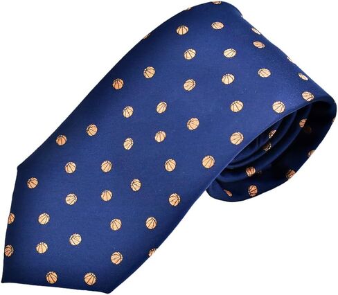 Men's Basketball Necktie - Basketball Tie - Grey Basketball Necktie - Basketball Gift - Men's Basketball Gift (Regular Length) in Saudi Arabia